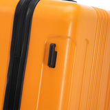 3-Piece ABS Spinner Wheel Luggage Set in Black and Orange