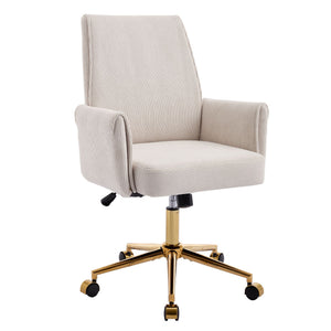 Ergonomic Mid-Back Office Chair With Striped Fabric