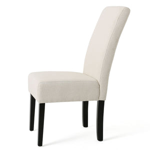 Upholstered Dining Chairs, Modern Fabric Dining Room Chair (Set of 2) - Beige