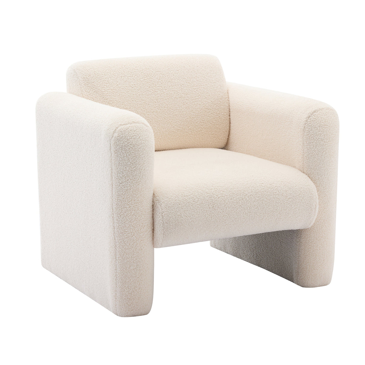 Marlowe Modern Sherpa Upholstered Comfy Reading Accent Chair