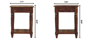 Turned Legs Drawer Table