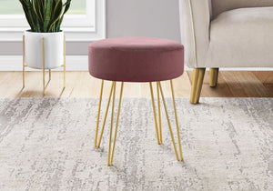 Ottoman Pouf with Round Metal Legs