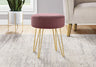Ottoman Pouf with Round Metal Legs