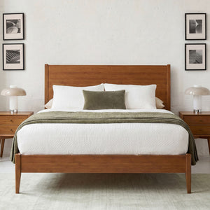 Modern Sled Platform Bed Frame With Slats