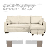 The Lionel Multifunctional Chenille Convertible Sofa Bed - USB and Storage