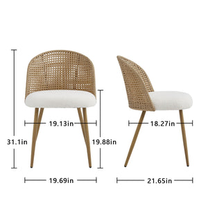 Dining Chairs (Set of 4) - Beige / Brown