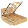 Platform Bed With Underneath Storage And 2 Drawers