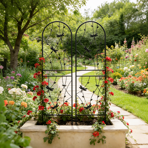 4 Pack Metal Garden Trellis for Climbing Plants