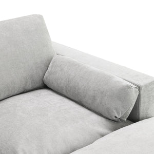 Modular Sectional With Storage Pockets, 5 Seat U Shaped Couch Set With Pillows, Free Combination Modern Cloud Sofa With 2 Movable Ottoman