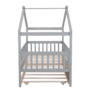 Creativity House Bed With Twin Size Trundle