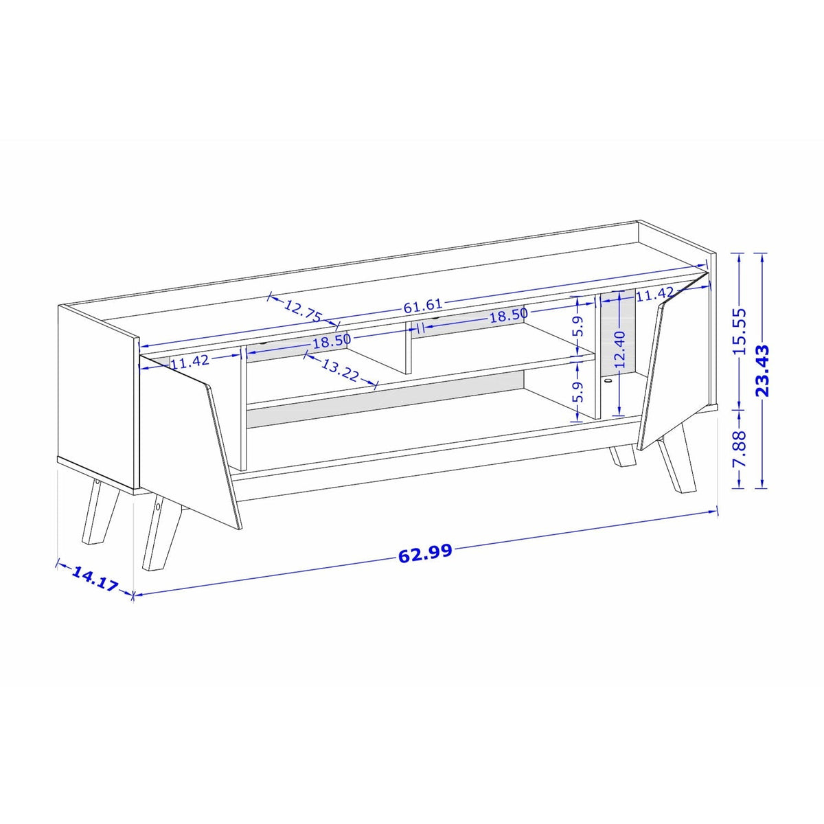 Marcus - TV Stand With 5 Shelves