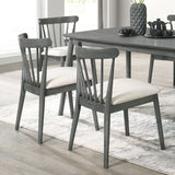 Modern Spindle Back Dining Chairs, Set of 2