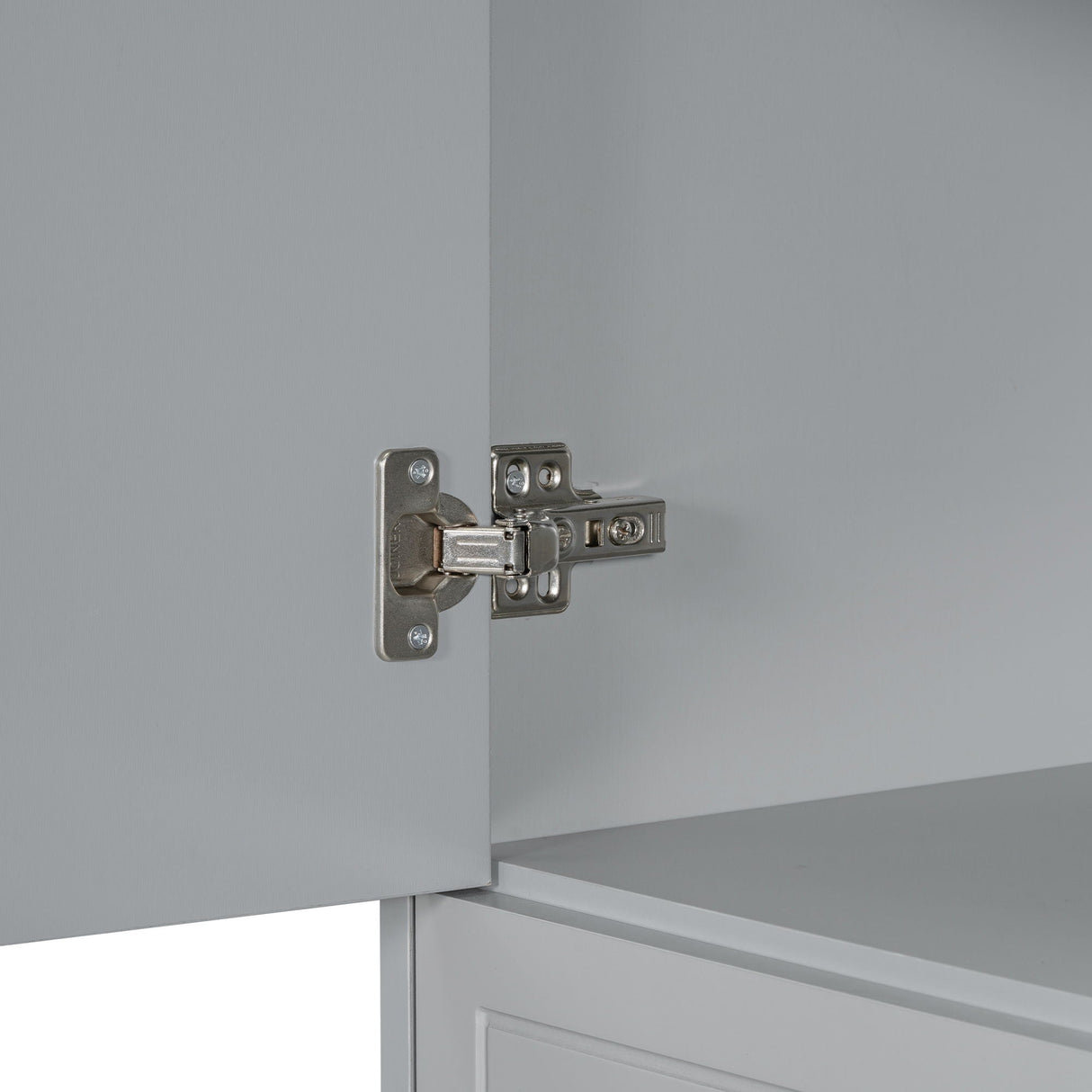 Modern Bathroom Storage Cabinet With Two Laundry Baskets, One Drawer, Adjustable Shelf