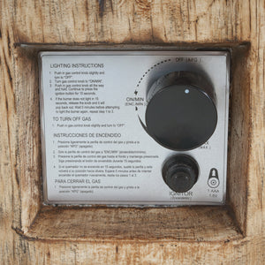 Patio MGO Propane Fire Pit, 30,000 BTU, Wood Pattern Brown