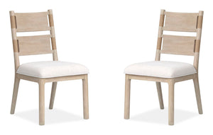 Sunset Cove - Upholstered Side Chair With Wood Back (Set of 2) - Sanibel Brown