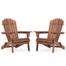 Lounge Patio Chair For Garden Outdoor Wooden Folding Adirondack Chair (Set of 2) Solid Cedar Wood Lounge Patio Chair For Garden