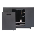 Outdoor Patio Propane Fire Pit 24" H x 31" W Square Iron Gas-burning Fire Pit