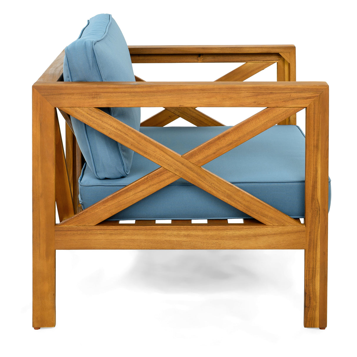Outdoor Acacia Wood Club Wooden Armchair Set of 4