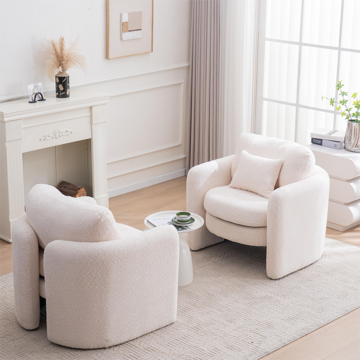 Rosewick Rounded Corner Cozy Modern Accent Chair