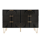 Modern 6-Drawer Dresser, Modern Dresser with Metal Handles