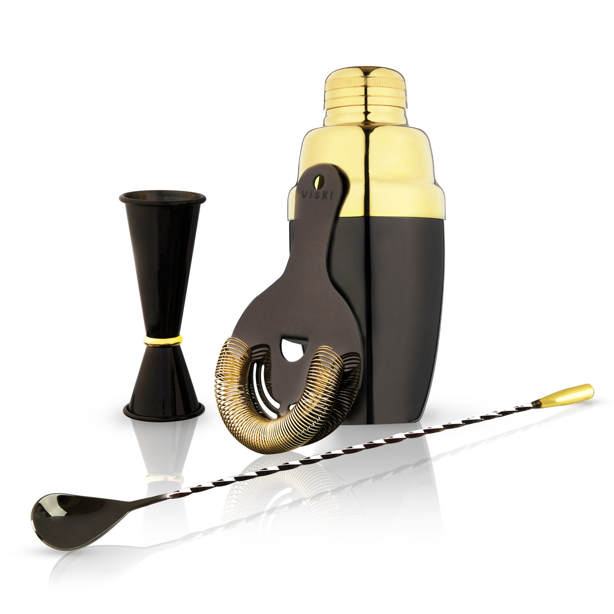 4-Piece-Deco-Barware-Set-in-Two-Tone-Viski®-Cocktail-&-Barware-Tool-Sets