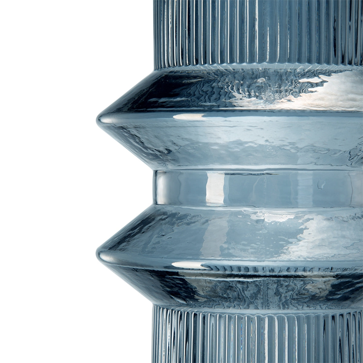 D5.9x11.8'H Fluted Accent Vases with Ribbed Design, Set of 2