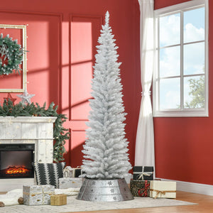 HOMCOM 7' Artificial Pencil Christmas Tree