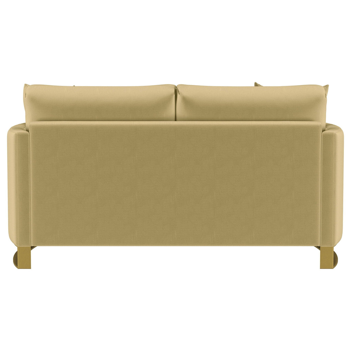 Corliss Upholstered Curved Track Arm Loveseat Camel