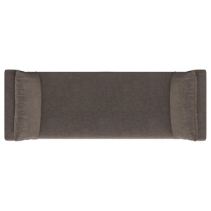 Isiah - Raised Arm Accent Bench - Brown