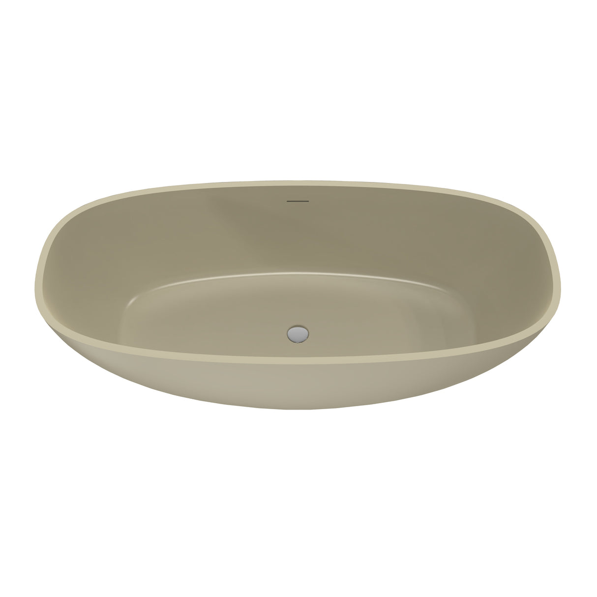 66.9 Inch Freestanding Solid Surface Soaking Bathtub