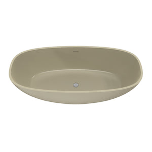 66.9 Inch Freestanding Solid Surface Soaking Bathtub