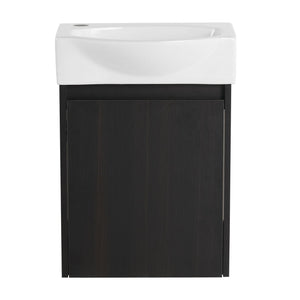 Modern Bathroom Vanity With Ceramic Basin, Wall Mounted Floating Sink Combo, Storage Cabinet