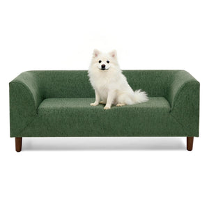Pet Sofa with Backrest and Armrests - Modern Olive