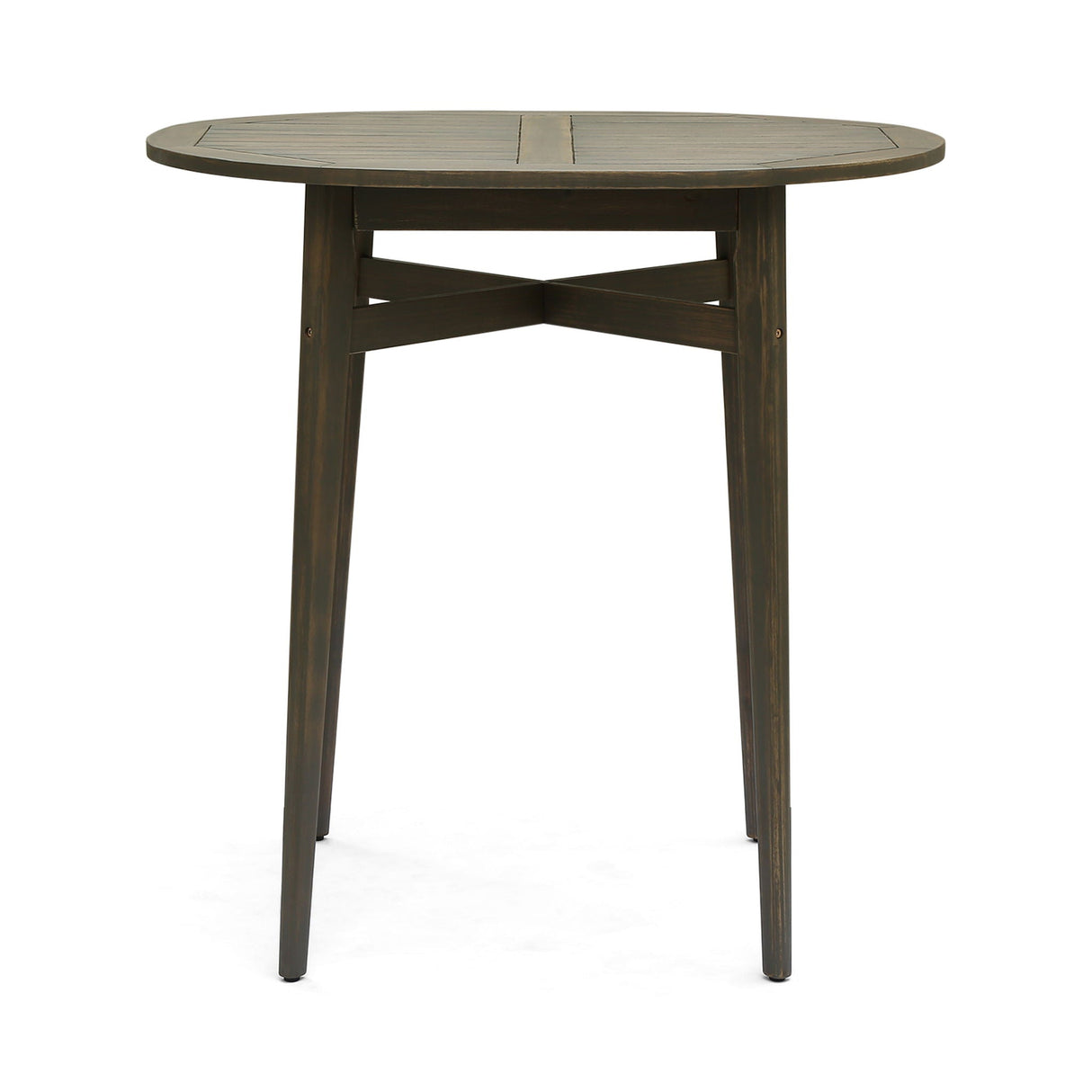 Outdoor Acacia Wood Bar Table With Slat Top