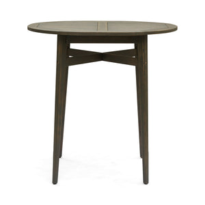 Outdoor Acacia Wood Bar Table With Slat Top