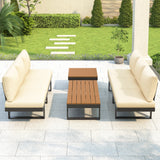 Outdoor Sectional Sofa Set with Adjustable Reclining Seats