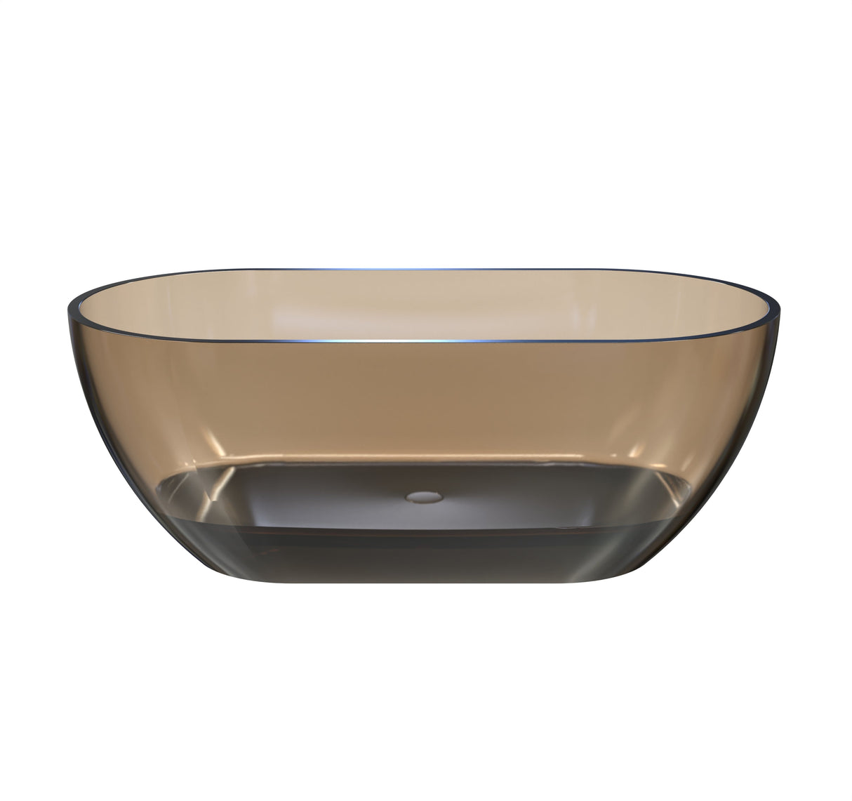 59 Inch Small-Size Resin Oval Freestanding Bathtub