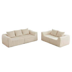 Minimalist 3+2 Seater Corduroy Sofa Set