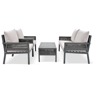K&K 4-Piece Rope Patio Furniture Set