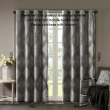 Ogee knitted jacquard total blackout curtain panel (only 1 pc panel)