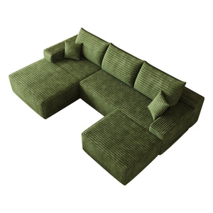 107" Cloud Sectional Sofa with 1 Ottoman