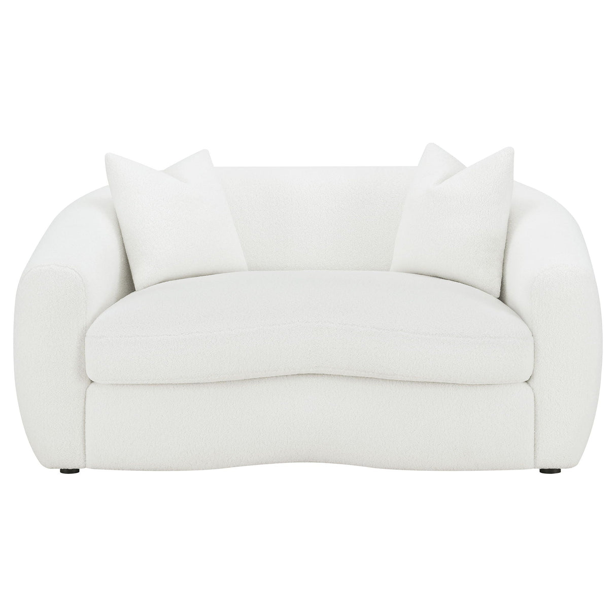 Isabella 3-piece Faux Sheepskin Upholstered Sofa Set Natural