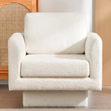 Hartswell Teddy Sherpa Modern Swivel Accent Chair