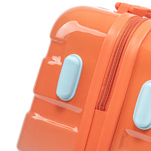 2 Pc PC Spinner Wheel Luggage Set with Lock - Gradient Blue Red