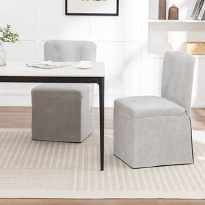 Linen Dining Chairs - Modern Fabric Side Chairs for Dining Room