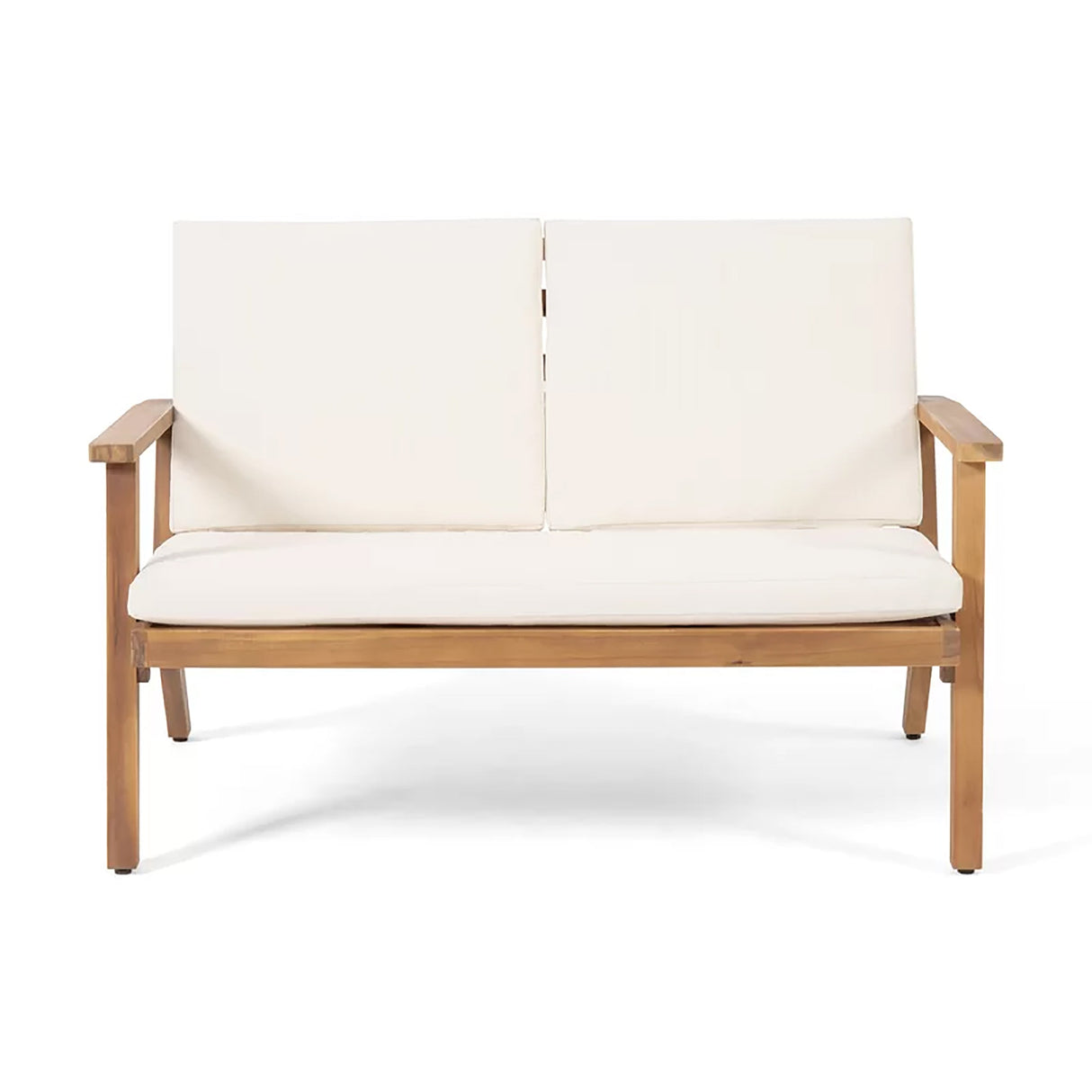 Avacyn Outdoor Acacia Wood 4-Seater Chat Set with Cushions