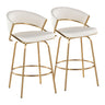 Jie - Glam Fixed Height Counter Stool (Set of 2)