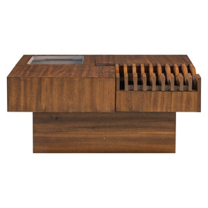 Unique Square Coffee Table With 3 Drawers