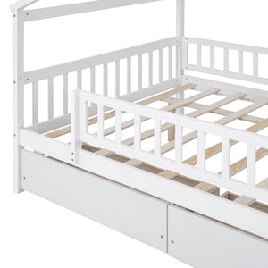 House Bed With 2 Drawers