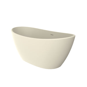 61 Inch Freestanding Solid Surface Soaking Bathtub